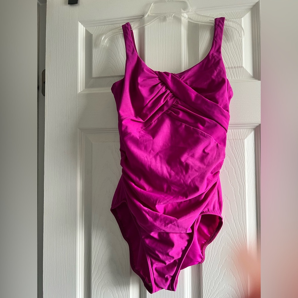 Vibrant Pink Swimsuit Lands End